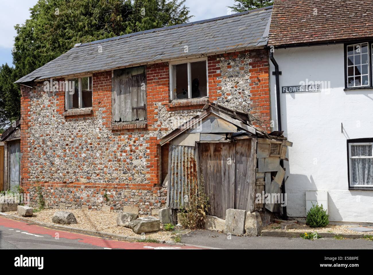 Derelict house in Amesbury Wiltshire UK Stock Photo
