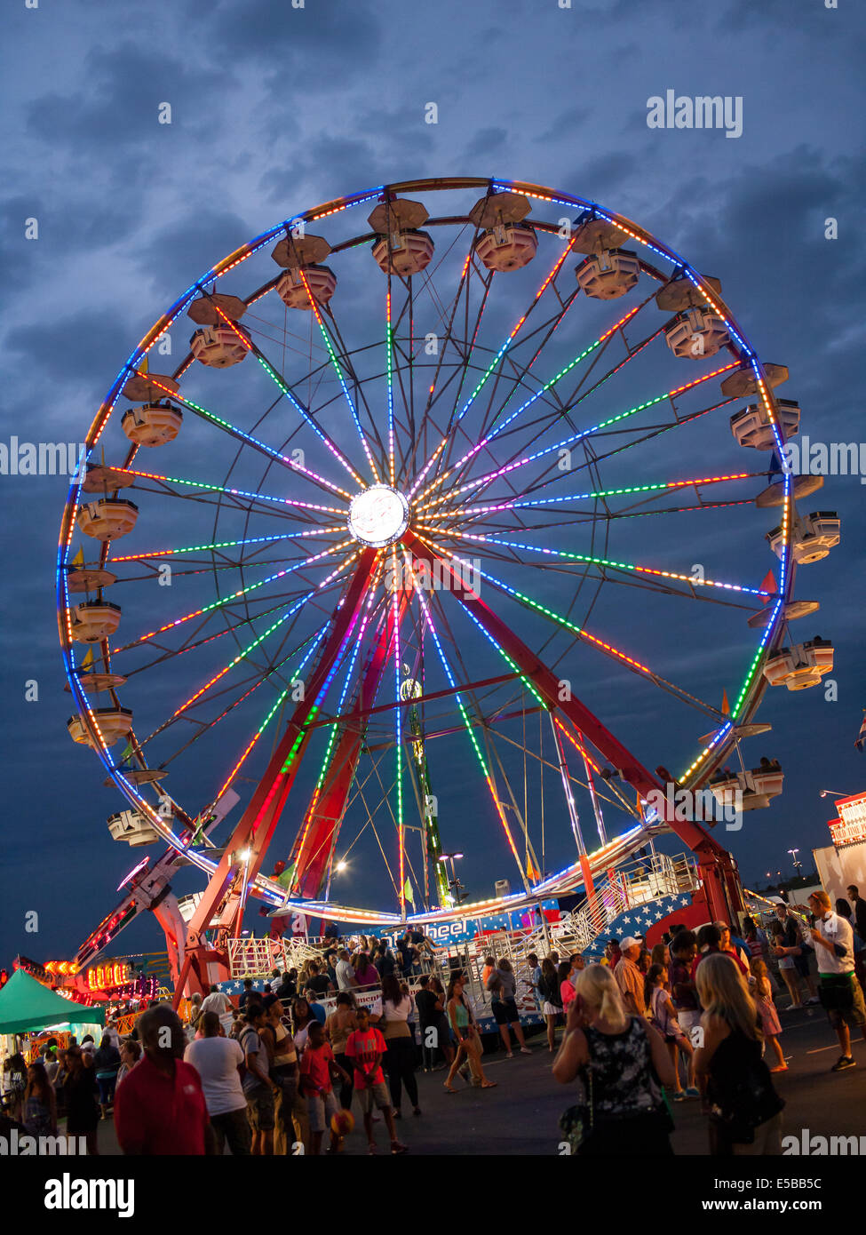 Ferris Wheel at the Ohio State Fair in Columbus Ohio Stock Photo