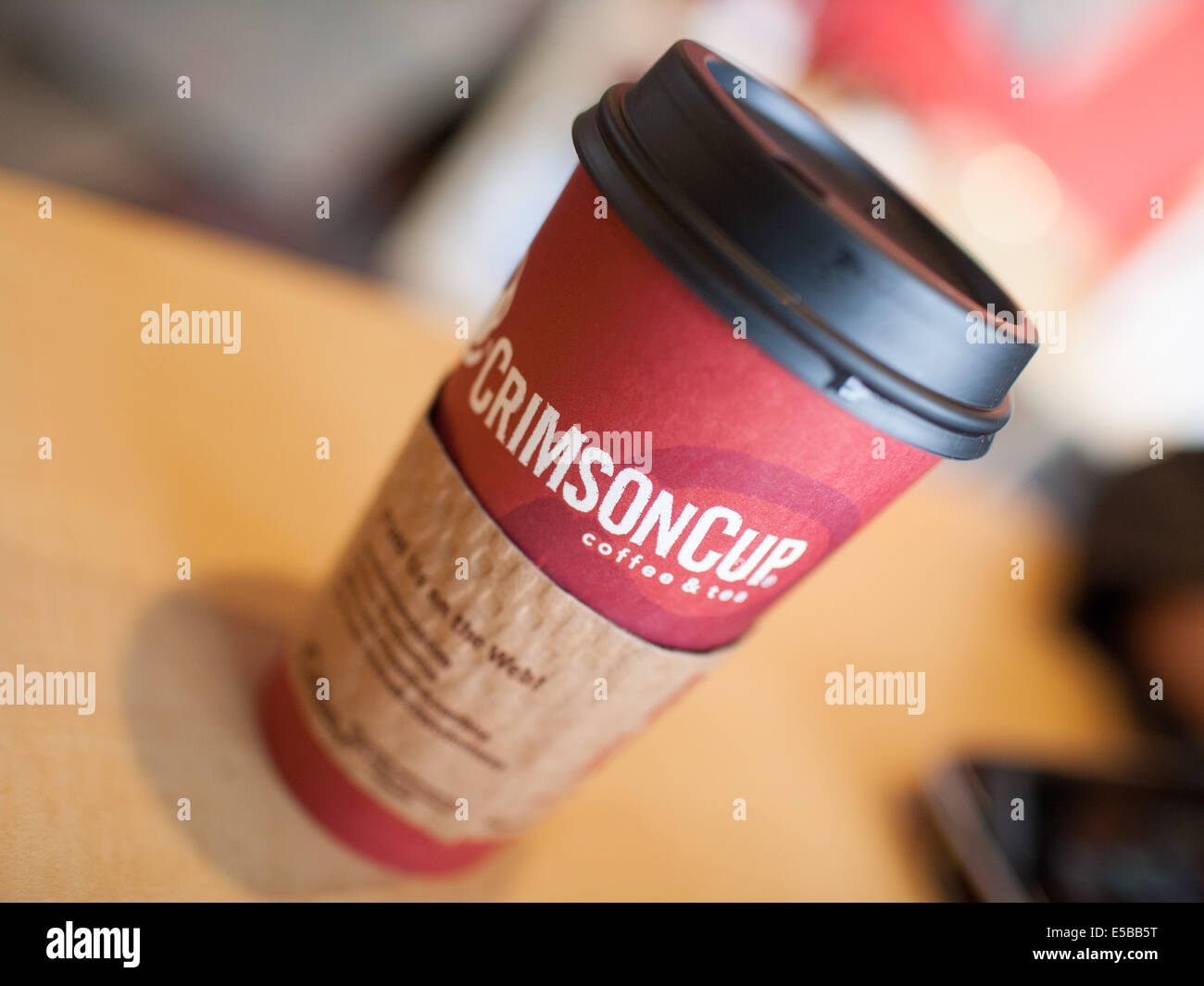 A cup of coffee from Crimson Cup in Columbus Ohio Stock Photo