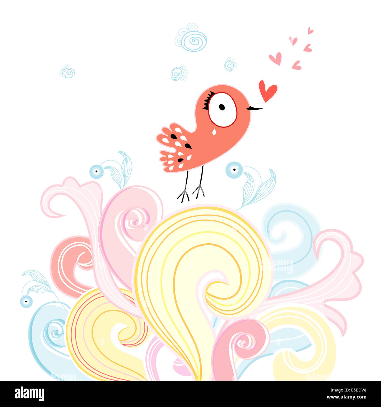 abstract texture with birds in love Stock Photo
