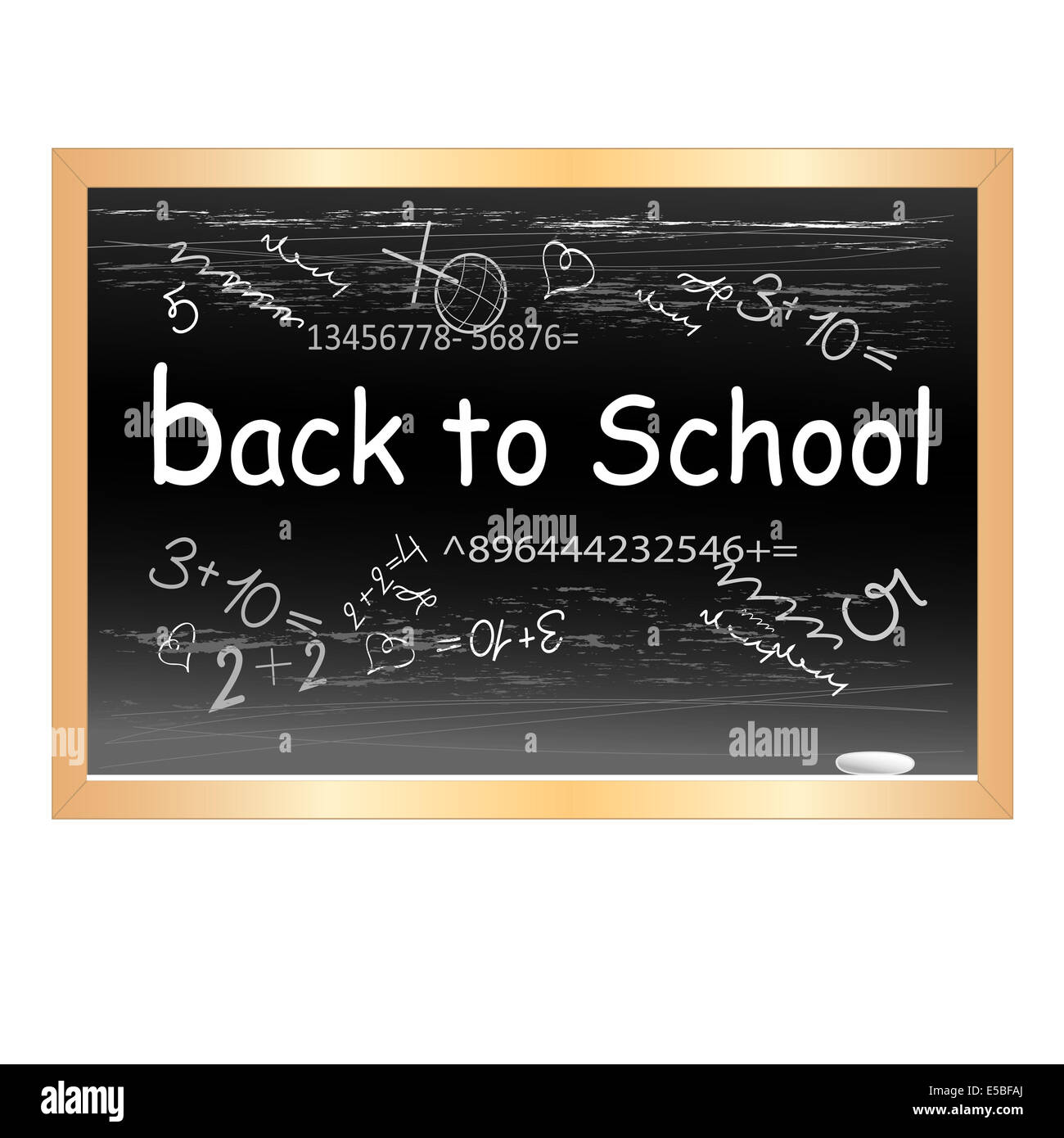 black chalkboard with the words on a white background Stock Photo