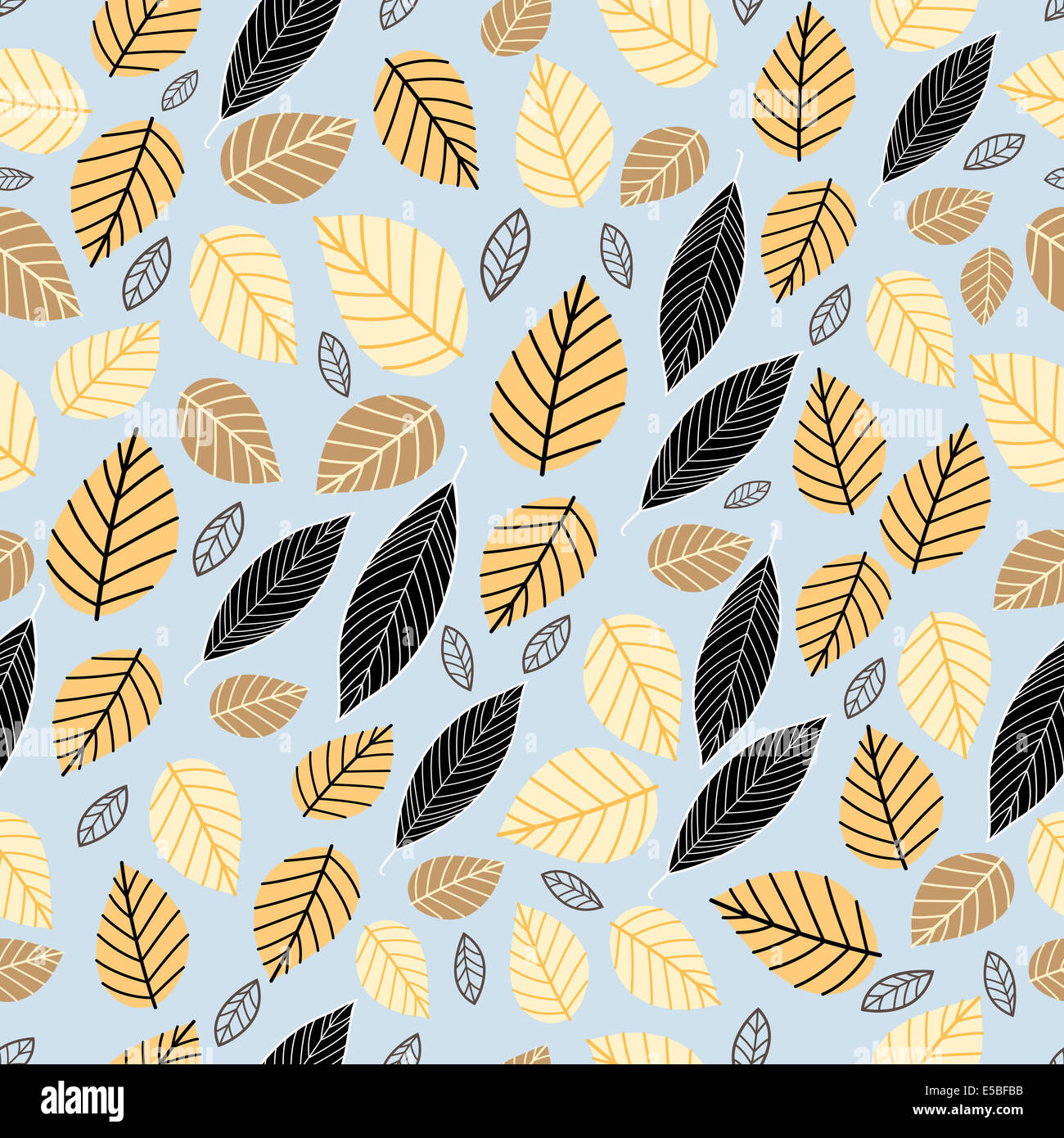 Fall Pattern Background Blue Seamless pattern of autumn leaves on a blue background Stock Photo - Alamy