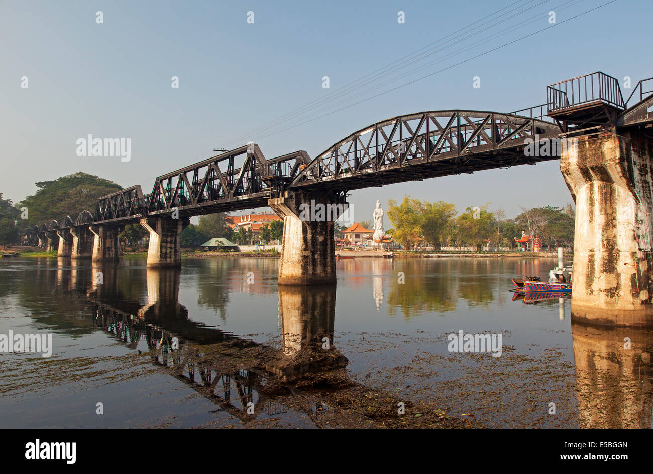 The Bridge on the River Kwai, Kanchanaburi, Thailand Stock Photo