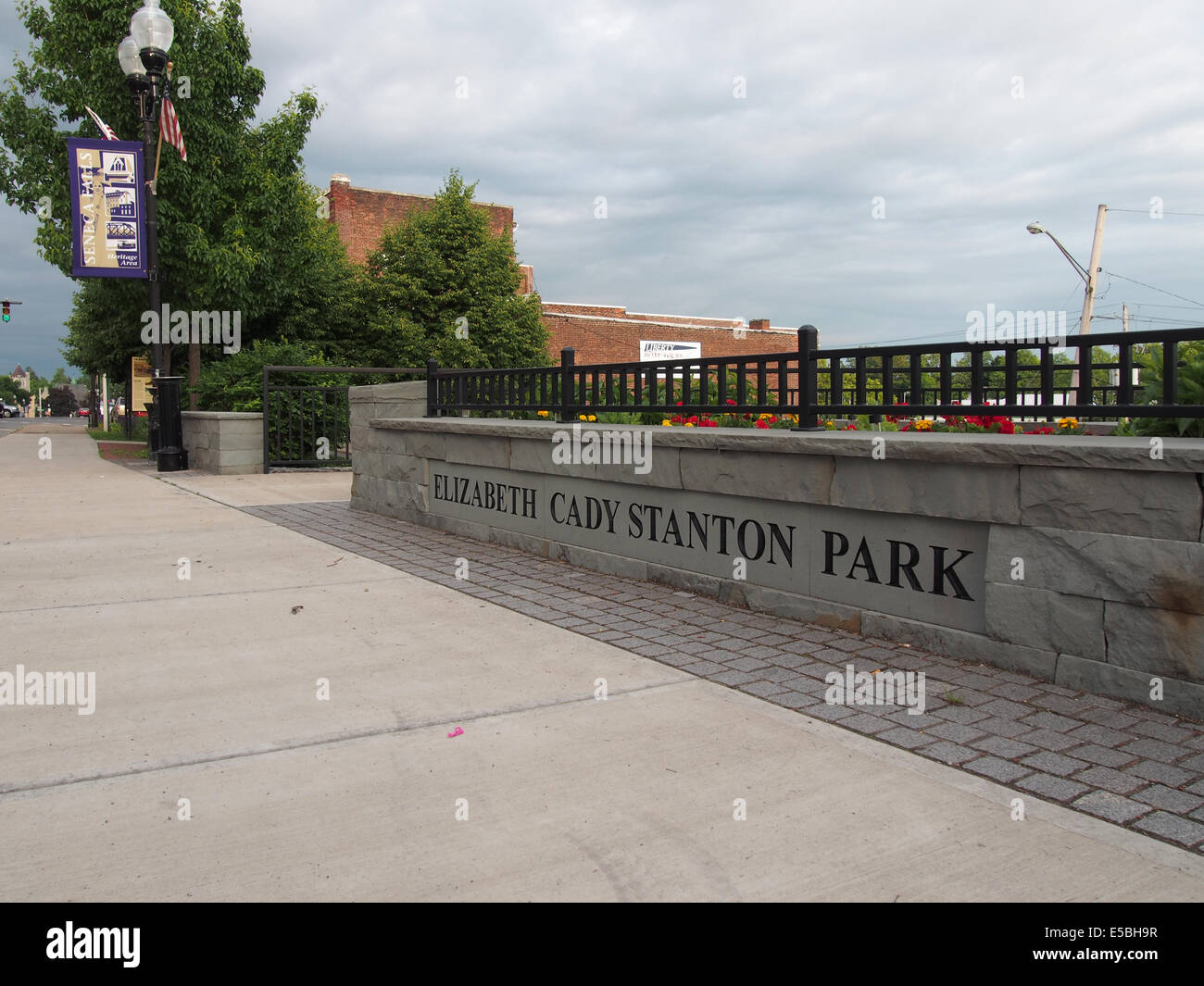 Elizabeth Cady Stanton Park along Fall Street in Seneca Falls, NY, USA