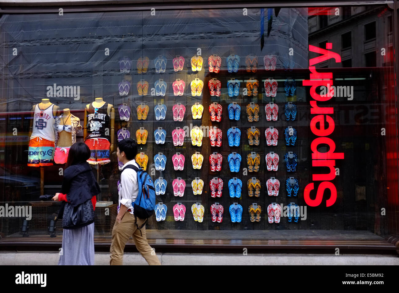 Superdry store with slipper display, Regent Street, London Stock Photo -  Alamy