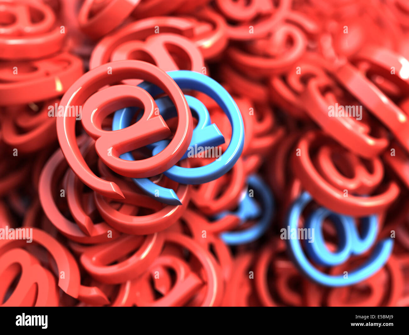 E-mail garbage and spam. Conceptual illustration Stock Photo