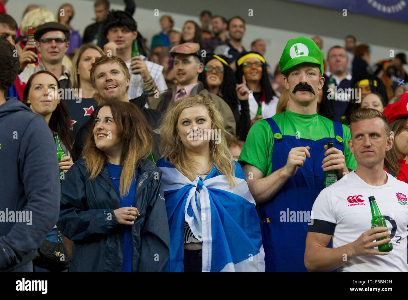 Glasgow, Scotland. 26th July, 2014. Glasgow Commonwealth Games. Fans ...