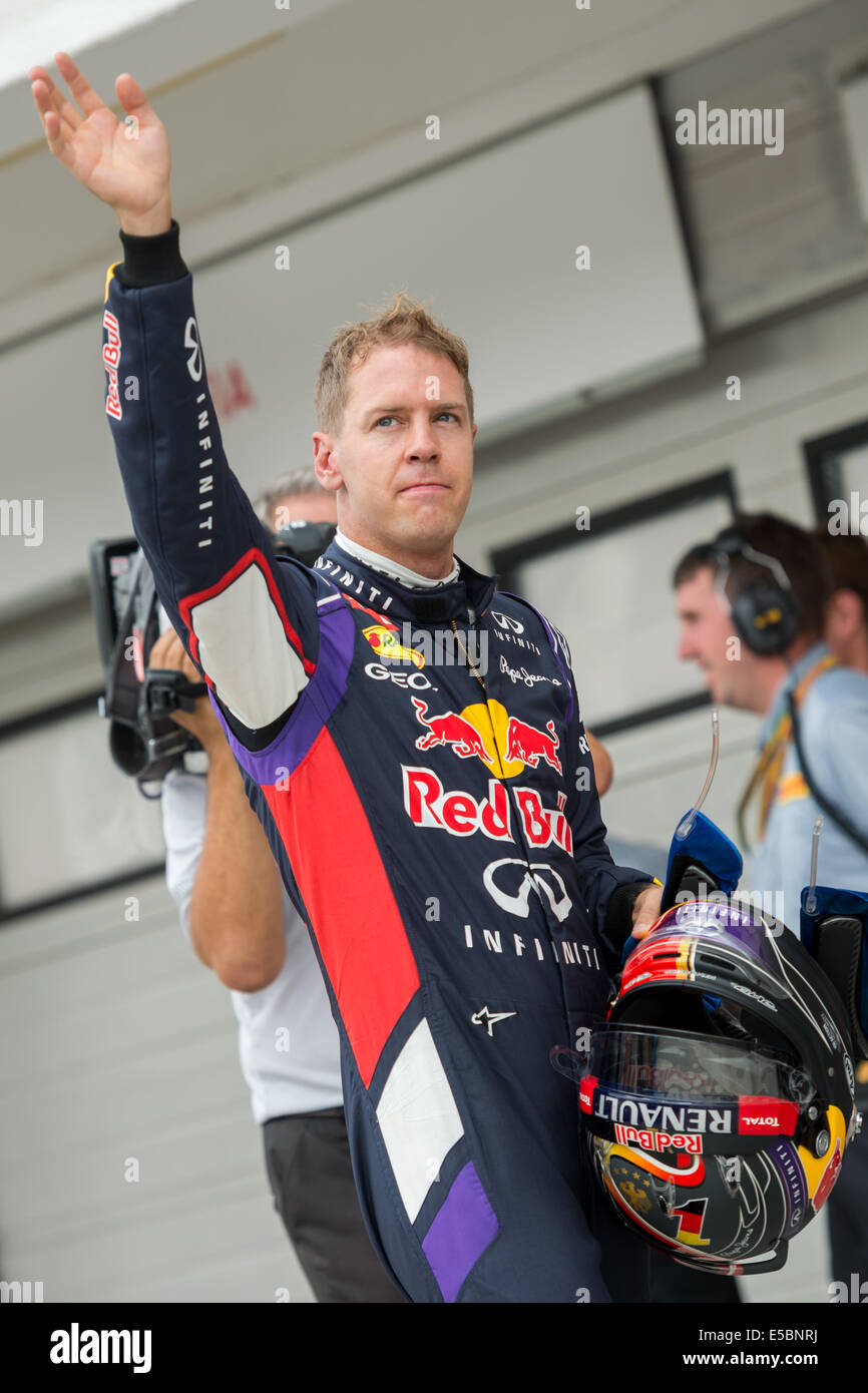Mogyorod, Hungary. 27th July, 2014. Red Bull Formula One driver ...