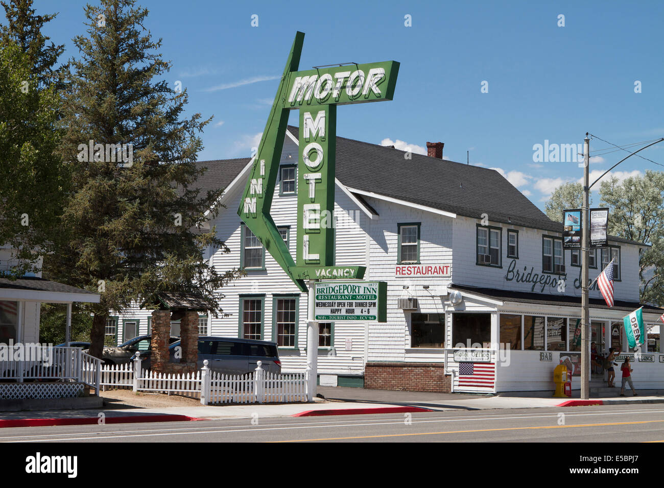 The motor Inn Motel in Bridgeport California on highway 395 Stock Photo