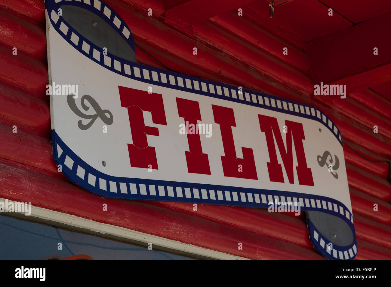Camera film sign outside a sporting store in Bridgeport California ...