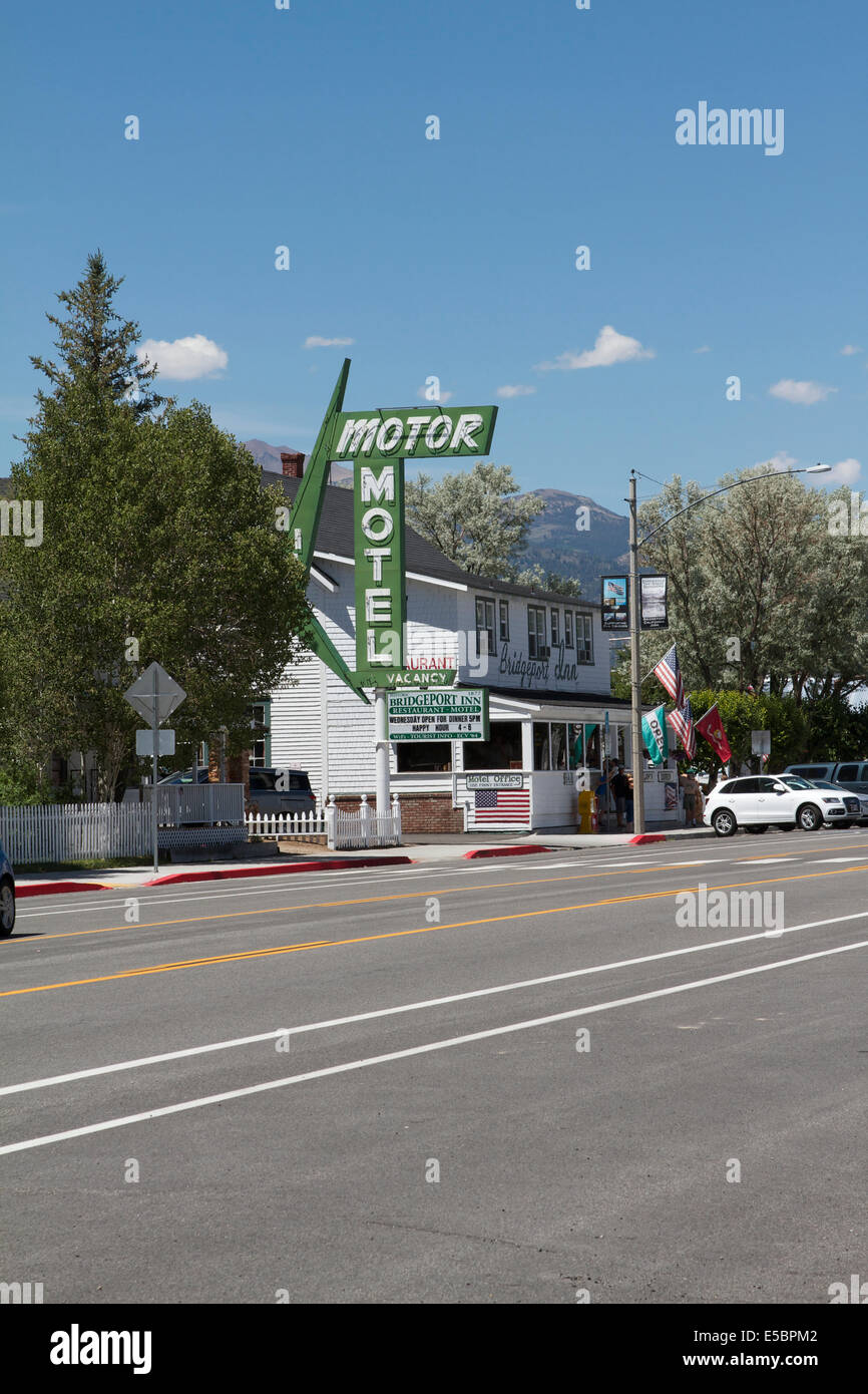 The motor Inn Motel in Bridgeport California on highway 395 Stock Photo
