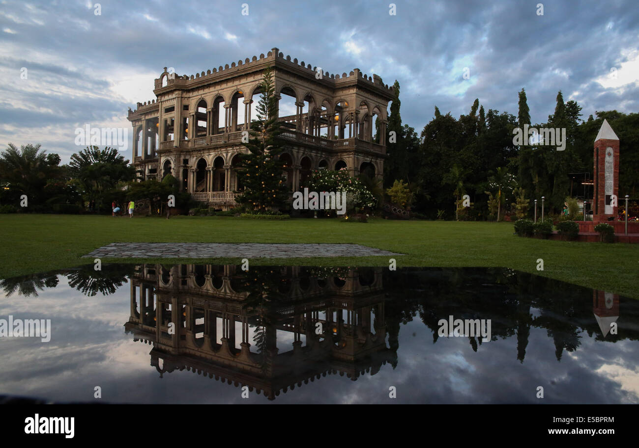 Night shot of the famous Bacolod Ruins in Bacolod City Philippines