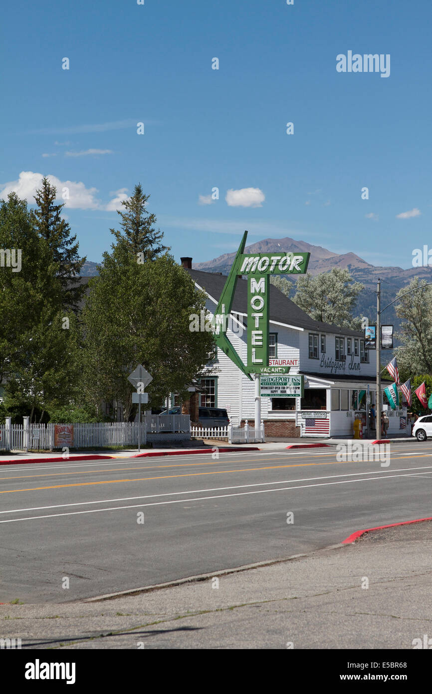 The motor Inn Motel in Bridgeport California on highway 395 Stock Photo