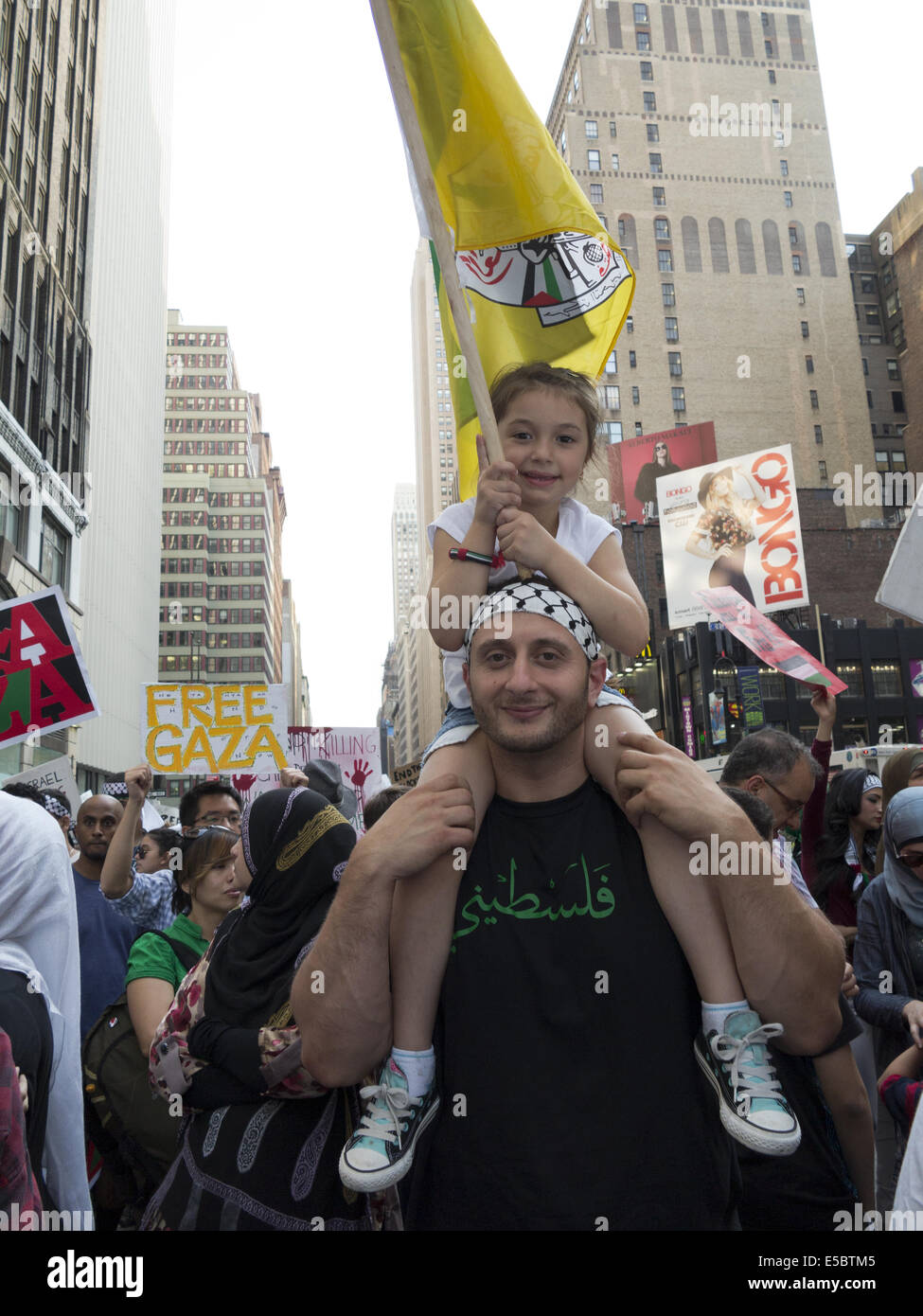 USA: NYC, NY. Pro-Palestinian demonstration at Times Square protesting