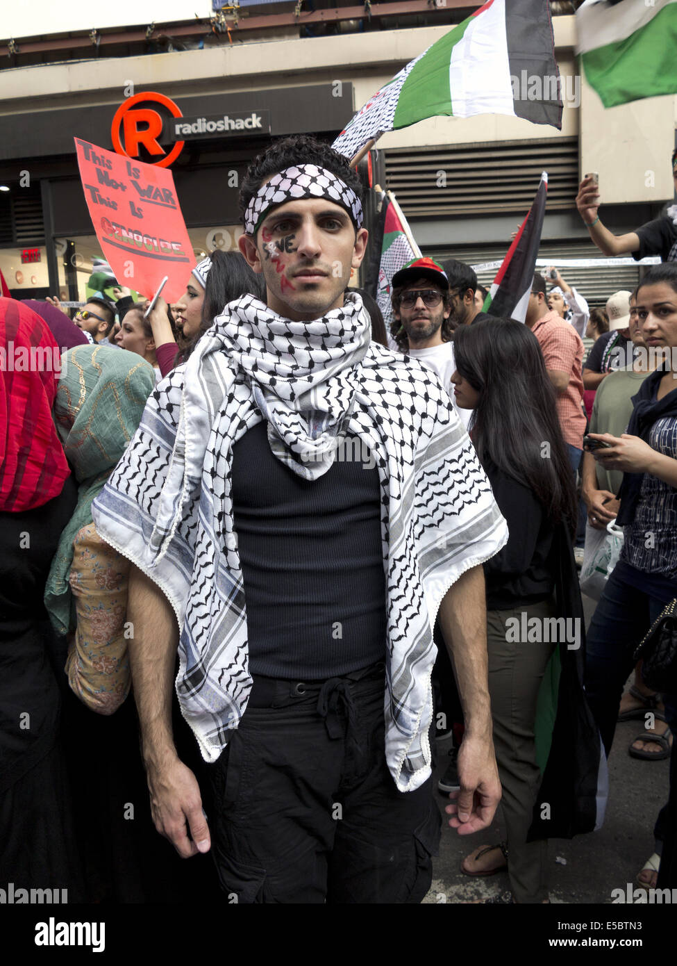 USA: NYC, NY. Pro-Palestinian demonstration at Times Square protesting
