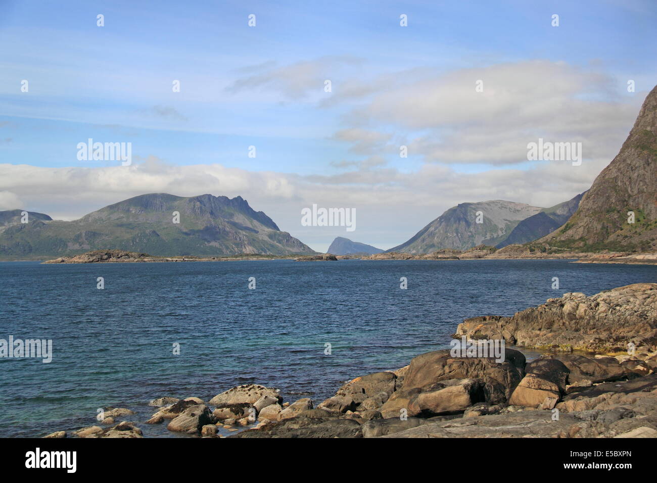 Vestvagøy And Gimsøy From Austvagøy, Lofoten Islands, Nordland, Norway 