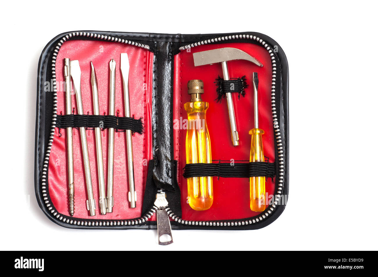 Tool set in a case with zipper Stock Photo Alamy