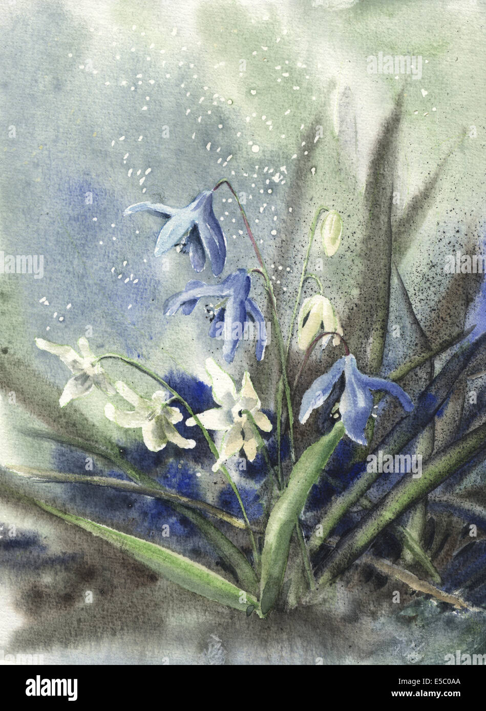 Painting of flowers Stock Photo