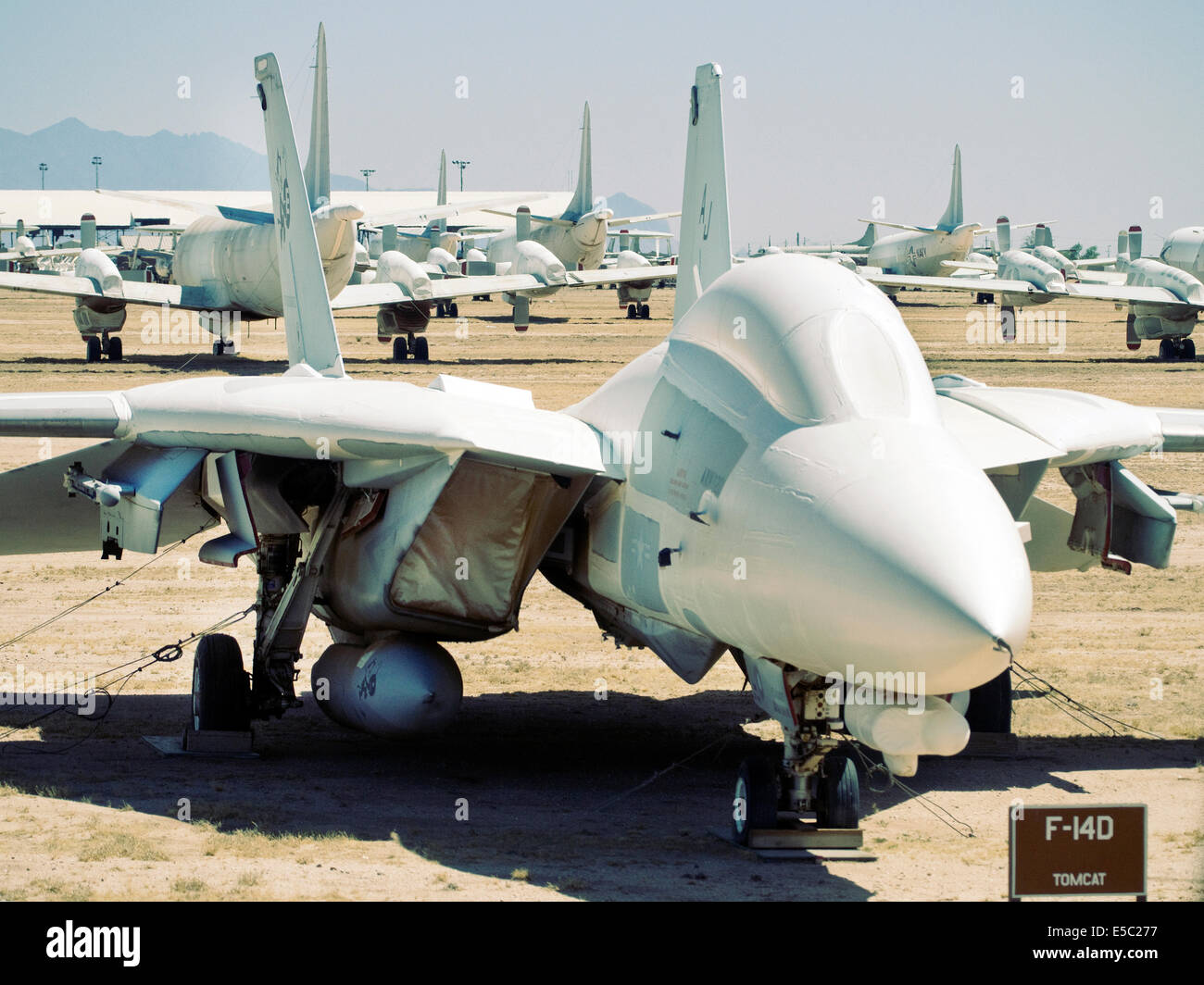 F14D Tomcat in the Boneyard Davis-Monthan Air Force base Tucson Arizona USA Stock Photo
