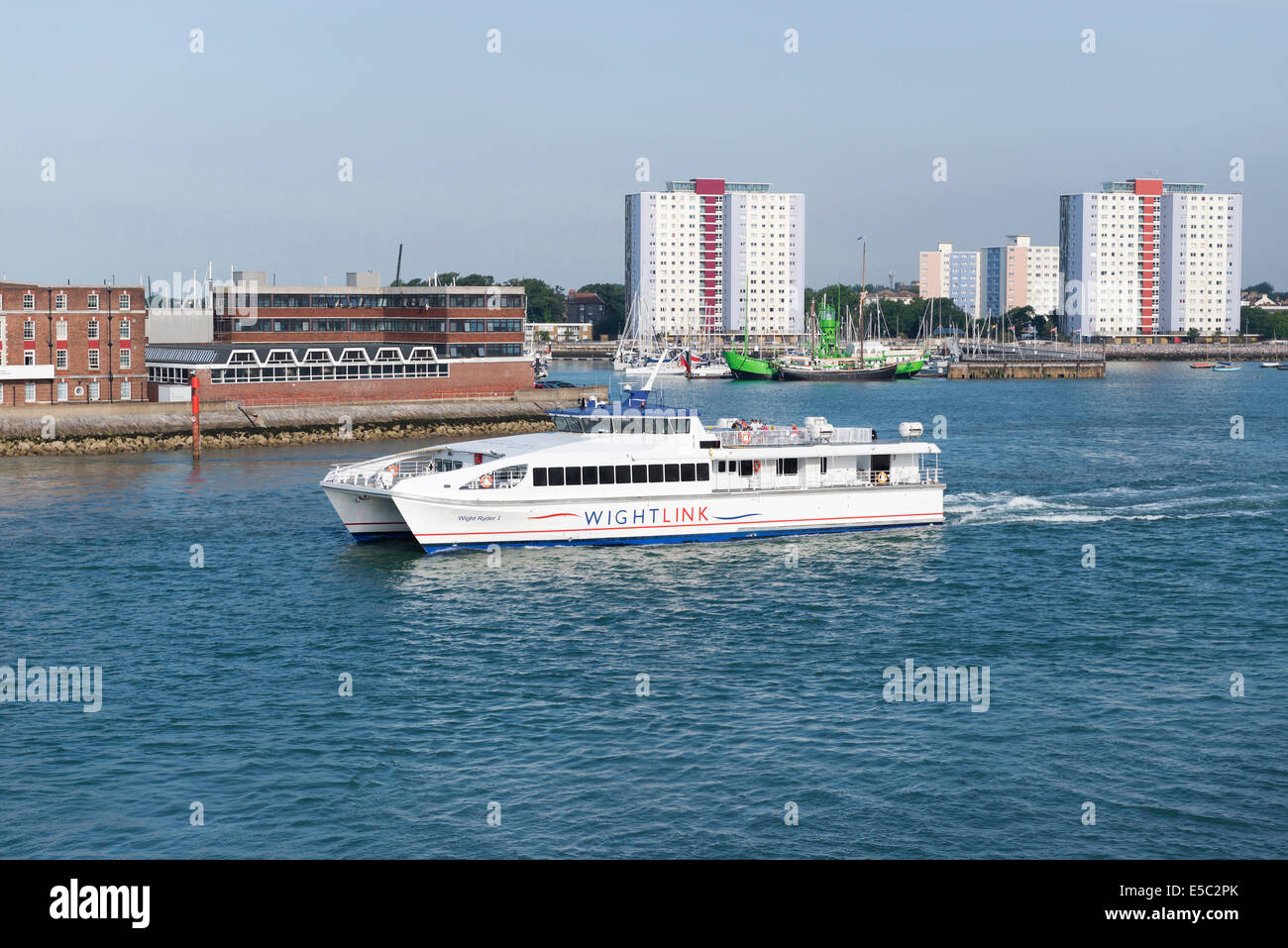 Wightlink Wight Ryder fast sea cat transporting passengers tourist