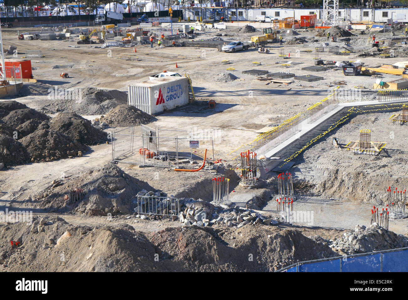 construction site for the new darling harbour live precinct,sydney