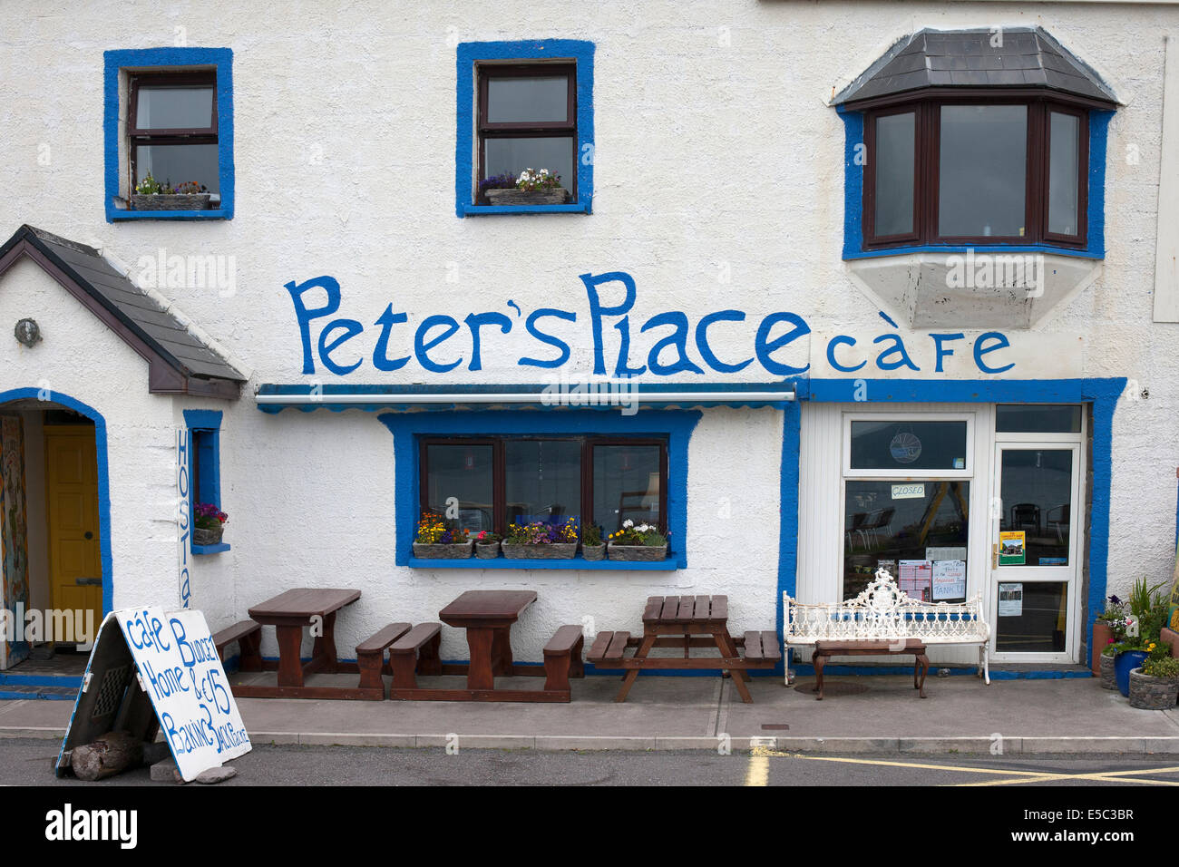 Painted Irish houses Waterville Ireland Stock Photo Alamy