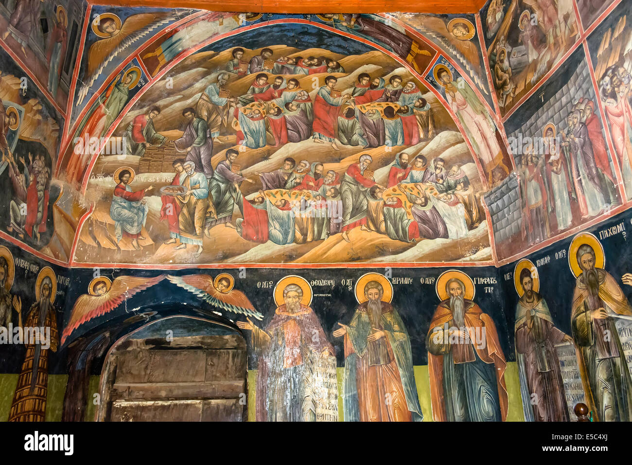 Wall painting inside an Orthodox church Stock Photo - Alamy