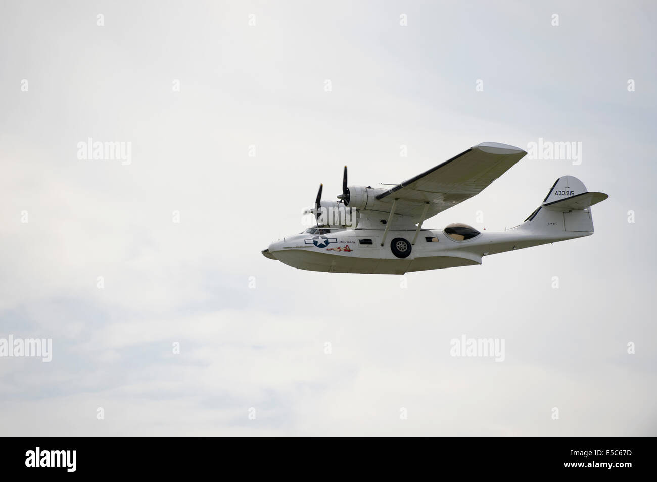 Yeovilton, UK. 26th July, 2014. Air display at RNAS Yeovilton. Catalina PBY flying display. Credit:  David Hammant/Alamy Live News Stock Photo