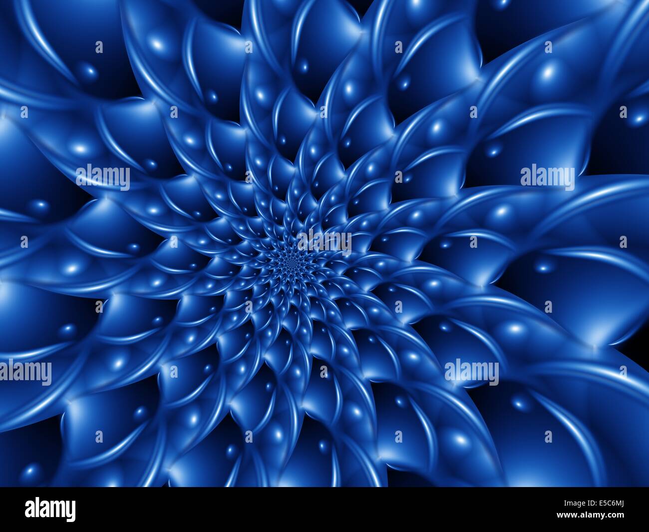 Digital Blue Spiral Art Background Stock Photo - Alamy