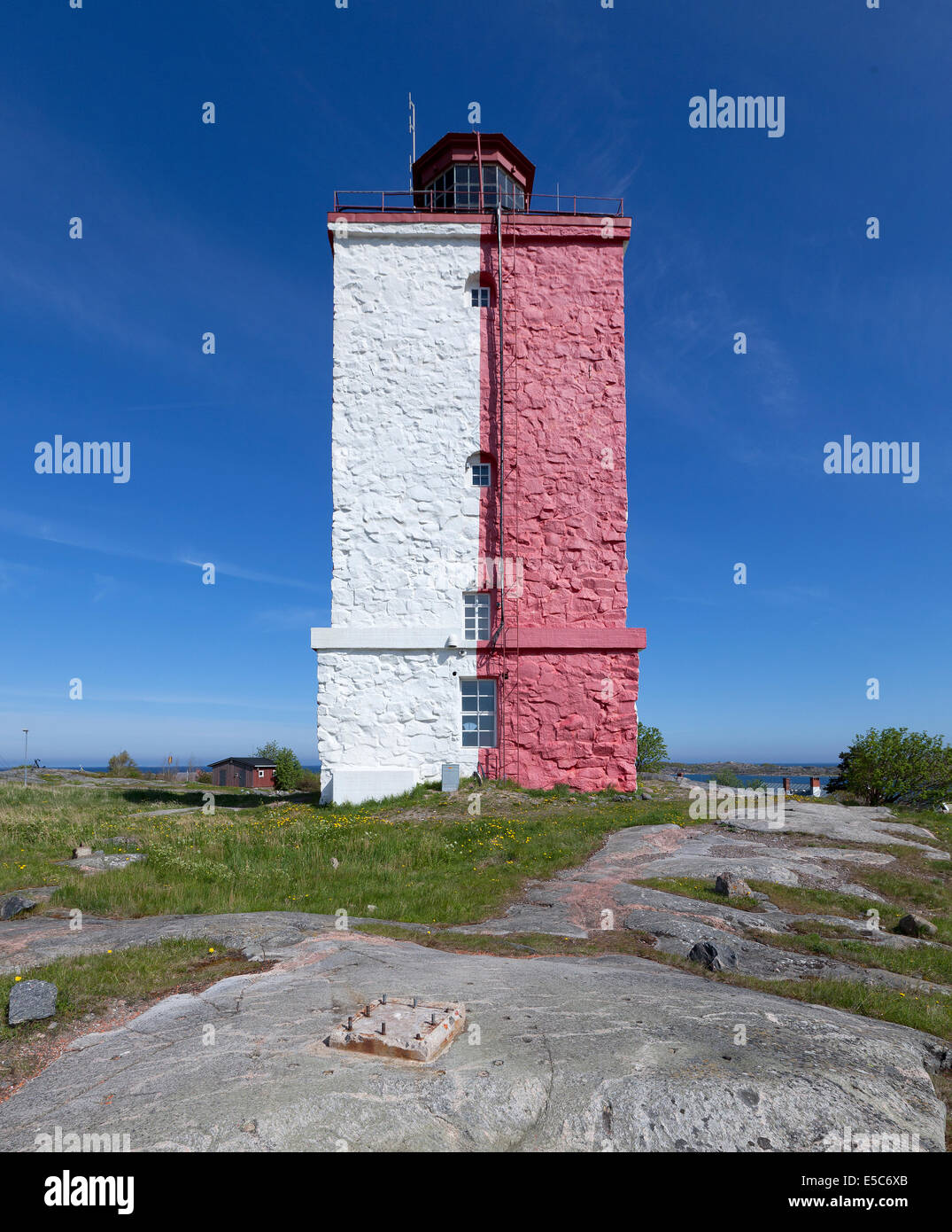 Lighthouse on Uto Island in Finland Stock Photo