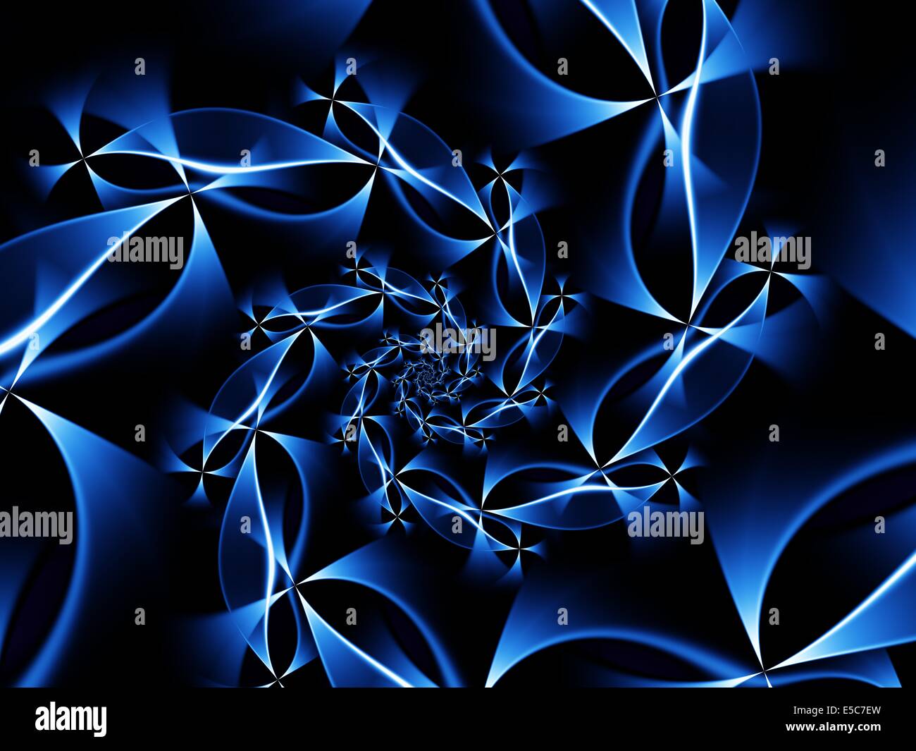 Digital Blue Spiral Art Background Stock Photo - Alamy