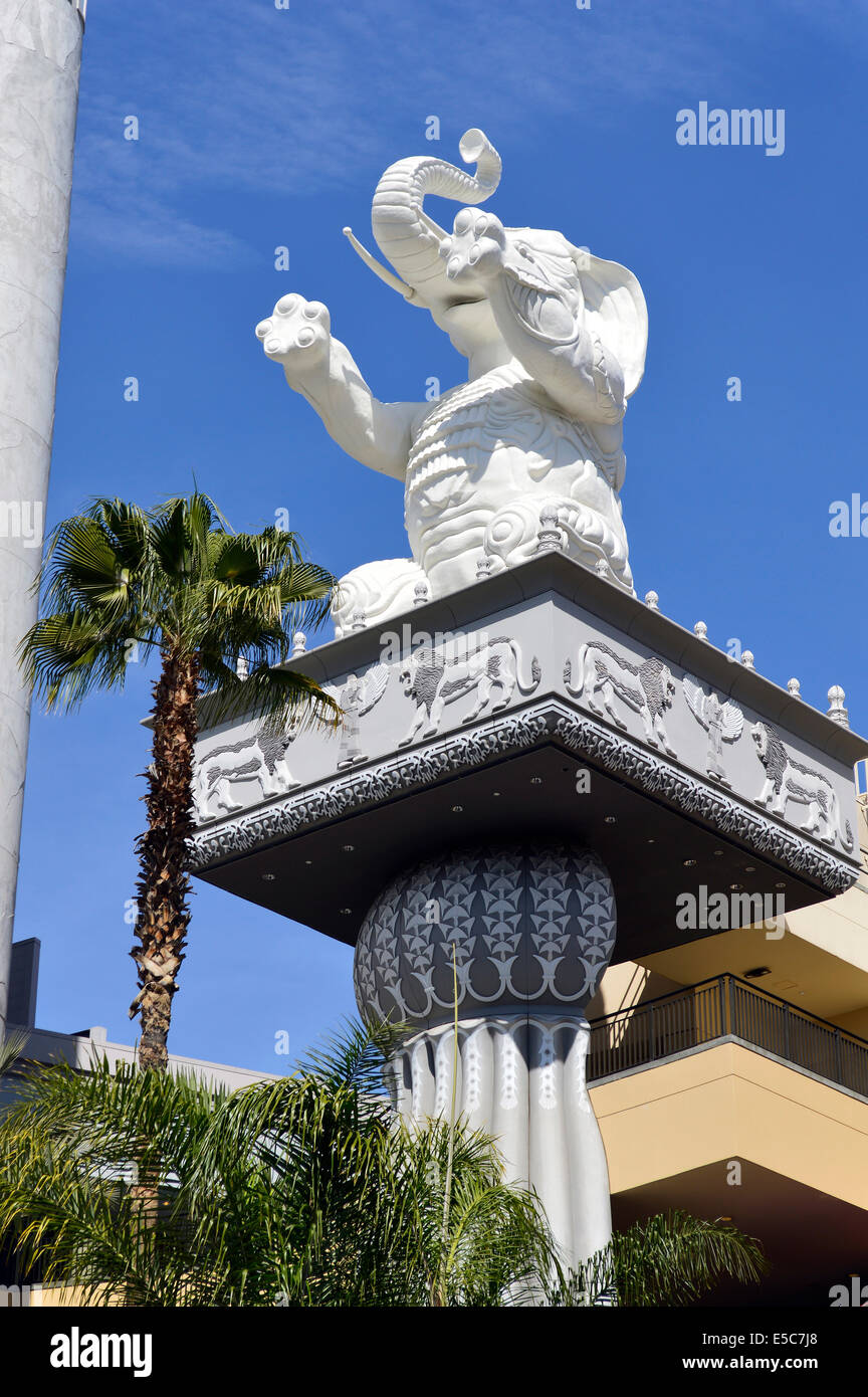 Elephant Statue at the Highland Shopping Mall in Hollywood, California