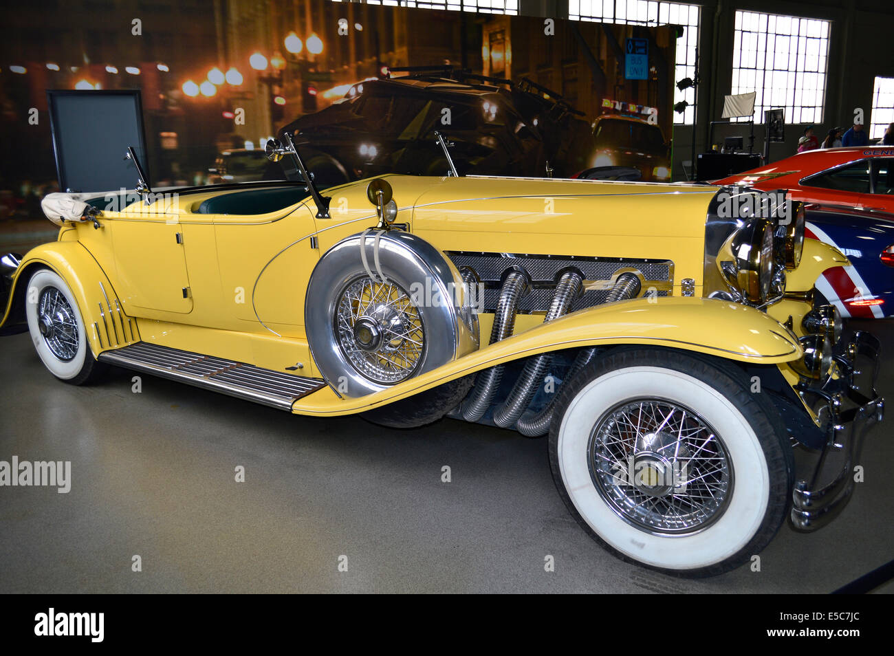 Car from the Great Gatsby film at the Warner Bros Studio in Burbank, Los Angeles. Stock Photo