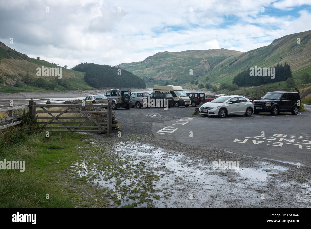 Car park at Haweswater reservoir, Cumbria, UK Stock Photo - Alamy
