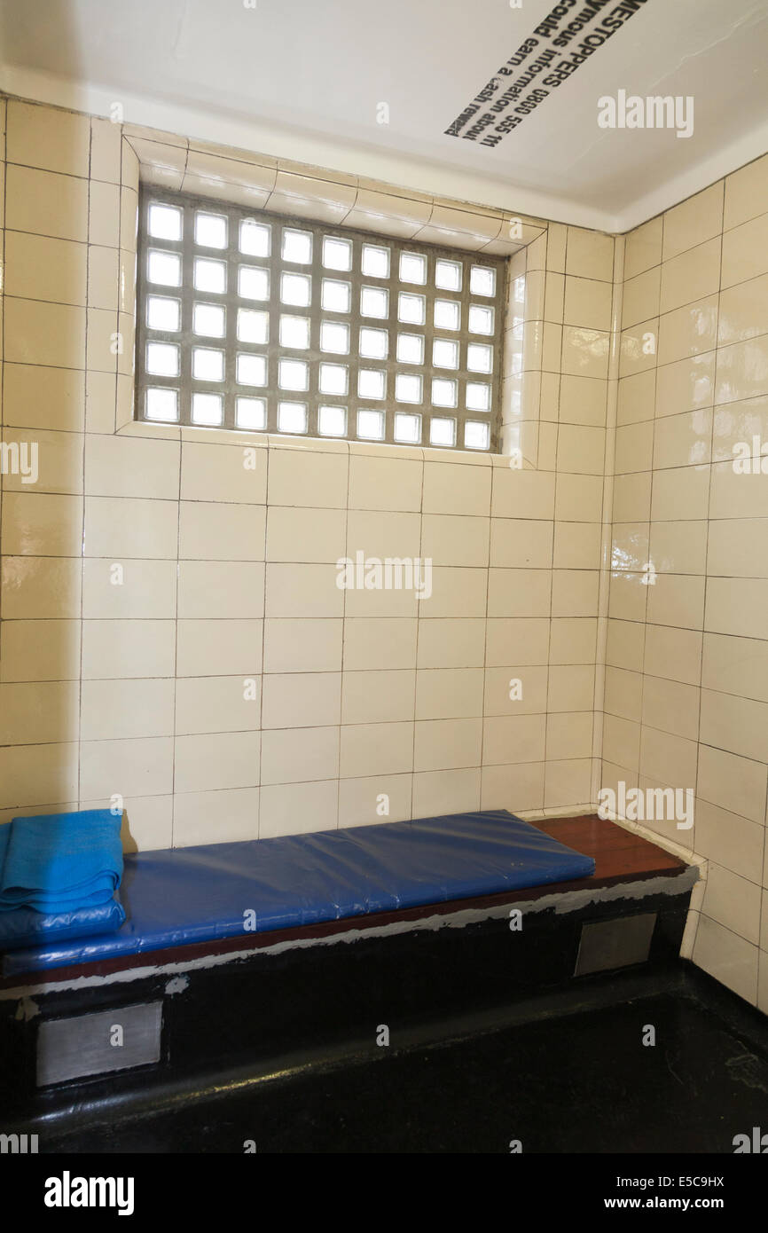 Metropolitan Police service ( old / traditional ) Police station custody suite / suites / cell / cells in Twickenham. London UK Stock Photo