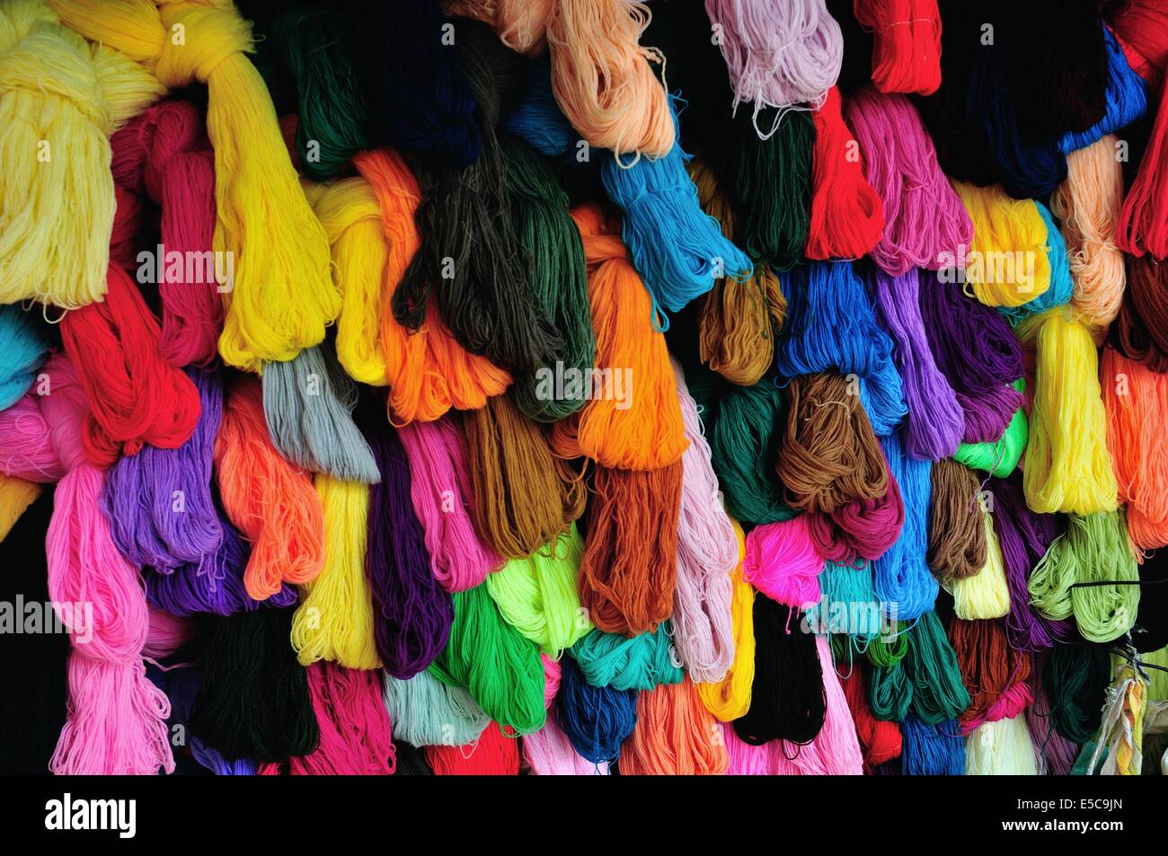 Wool - Market in CHACHAPOYAS . Department of Amazonas .PERU Stock Photo
