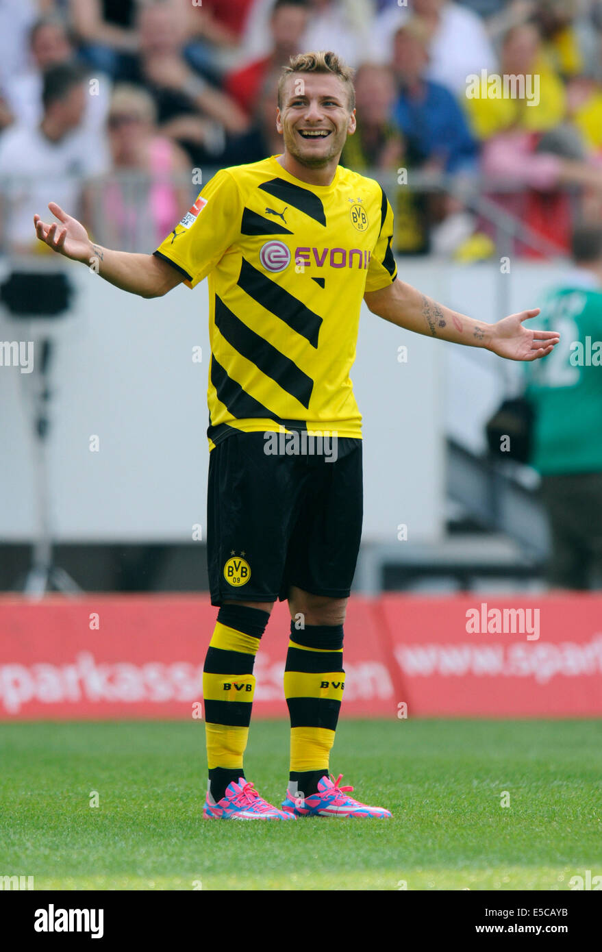 Fussball, Bundesliga, Deutschland, Herren, Saison 2014/2015, Friendly match, Stadion Essen: Rot-Weiss Essen - Bor. Dortmund, BVB; Italian player Ciro Immobile (BVB). Stock Photo