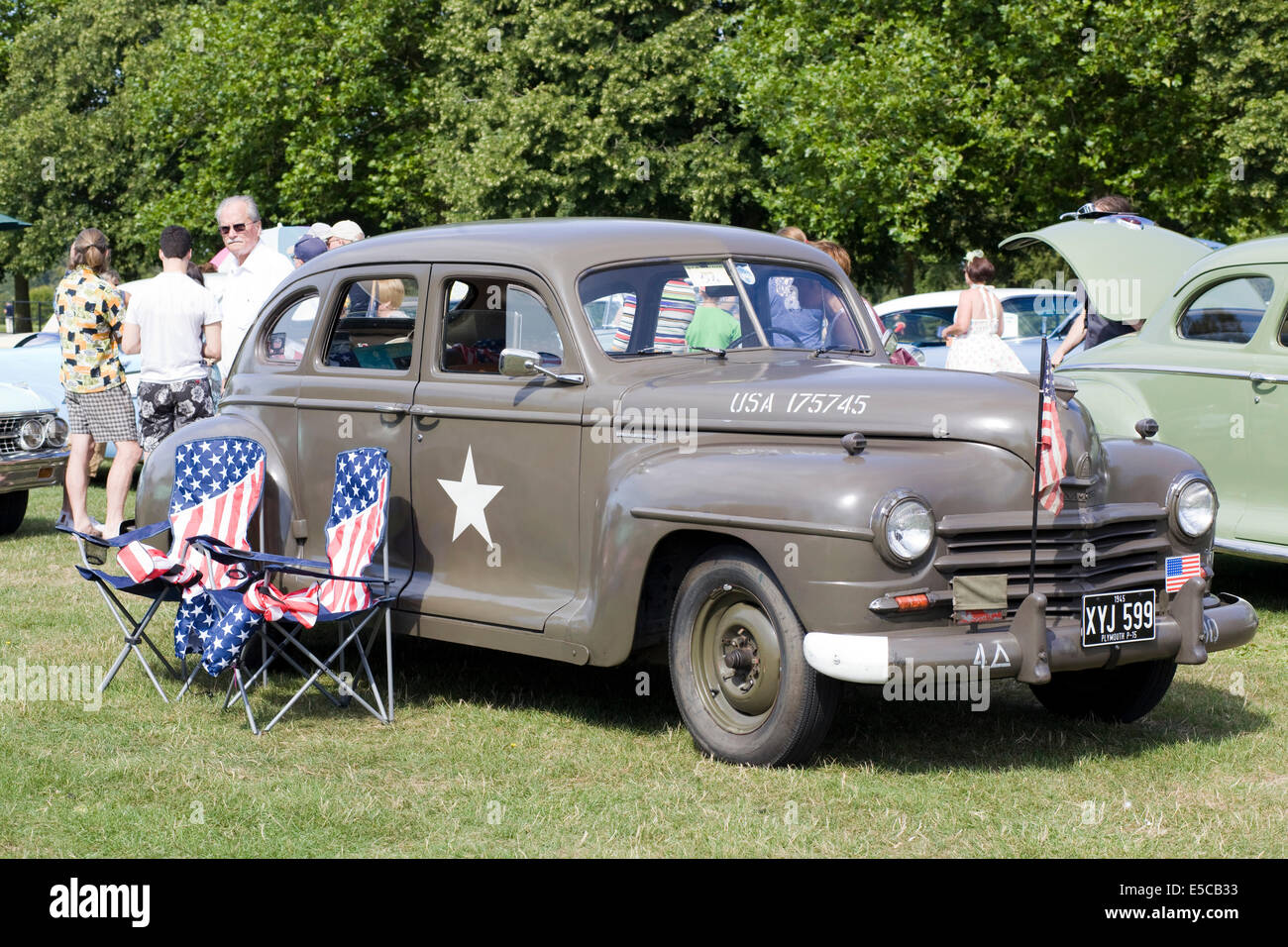 1940s to 1050s Plymouth Classic Military car Stock Photo