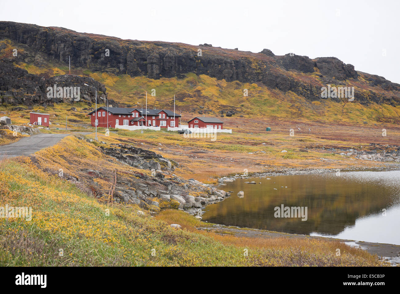 Arctic Station run by the University of Copenhagen on Disko Island in Greenland Stock Photo