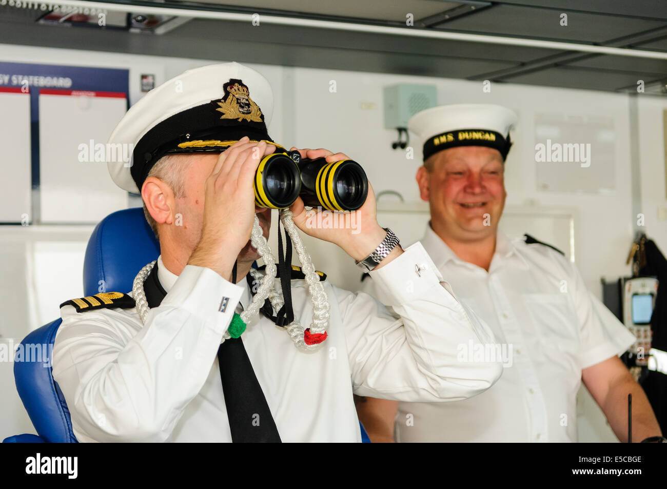 Belfast, Northern Ireland. 26/07/2014 Commander James Stride looks
