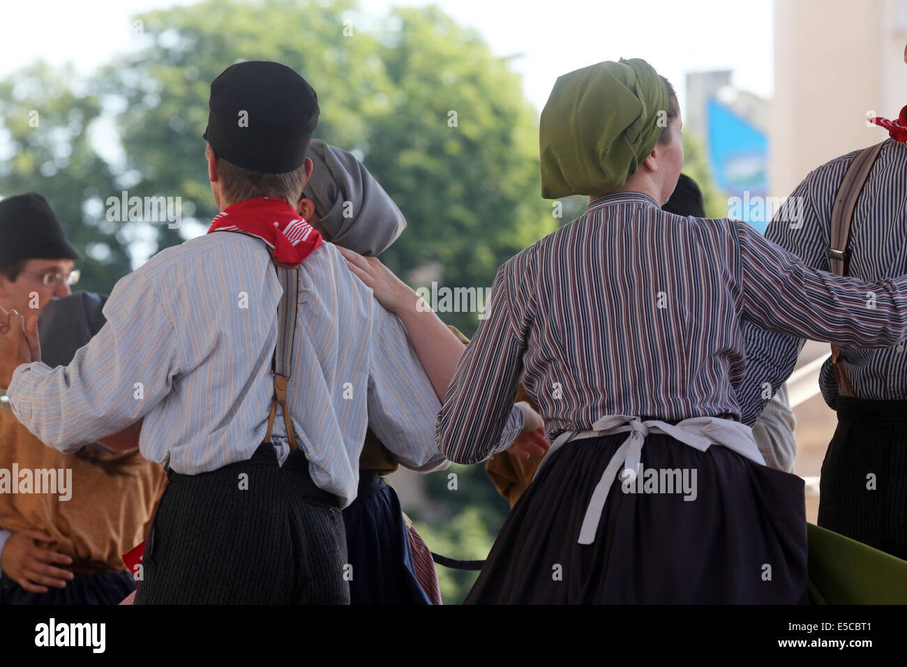 Folk group Hasselt (Flanders), Folk Group De Boezeroenen from Belgium during the 48th International Folklore Festival in Zagreb Stock Photo