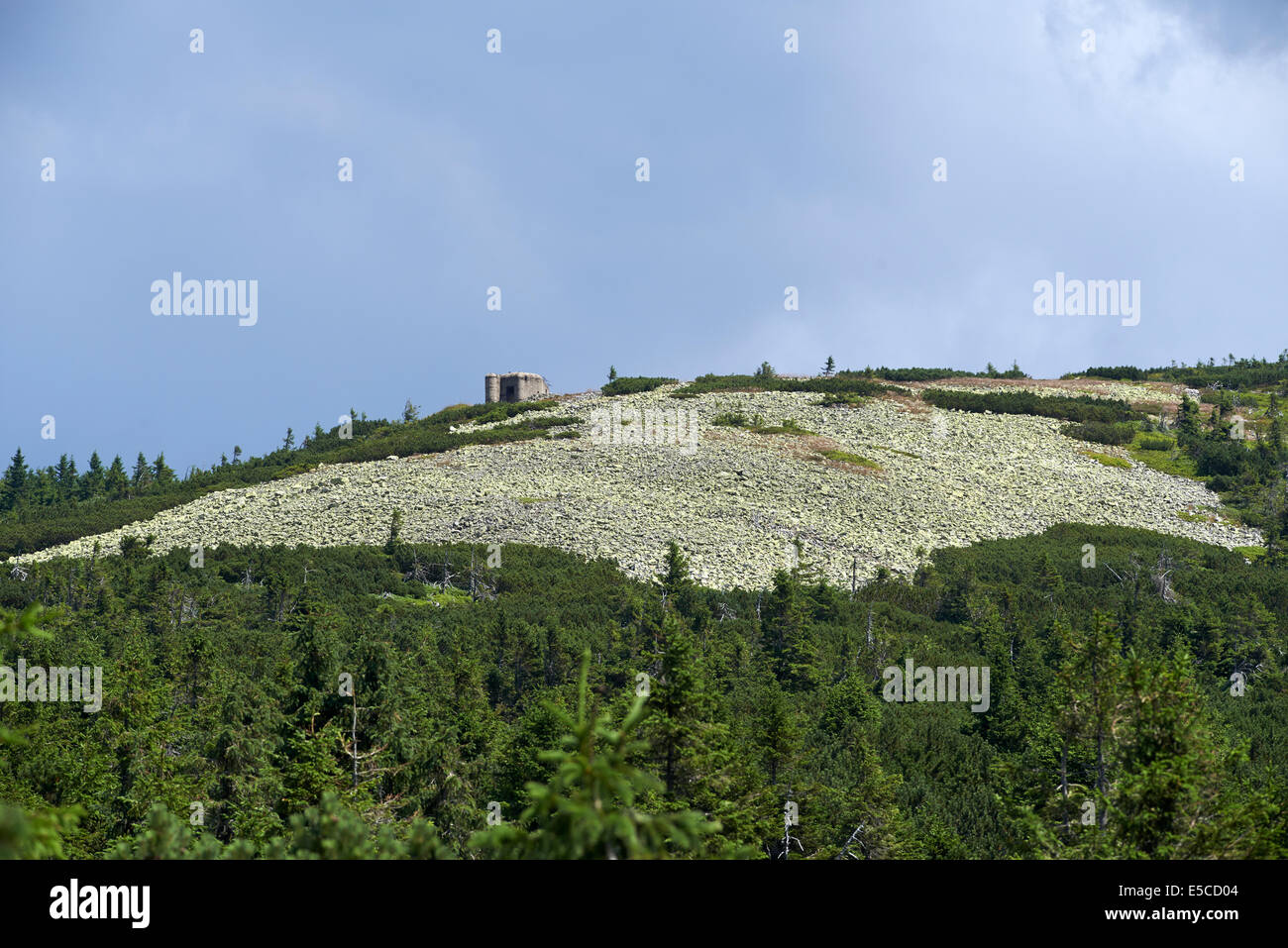 Ropik - Czechoslovak border fortifications  - Giant mountains, Krkonose national park, Zlate navrsi Stock Photo