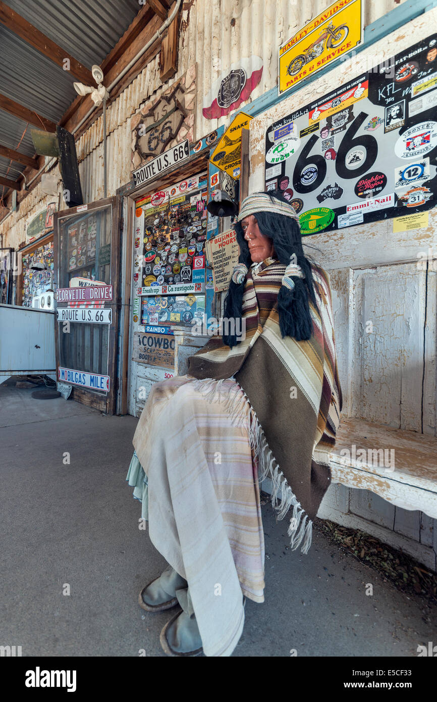 Navaho statue, Hackberry General Store, Kingman, Arizona Stock Photo Alamy