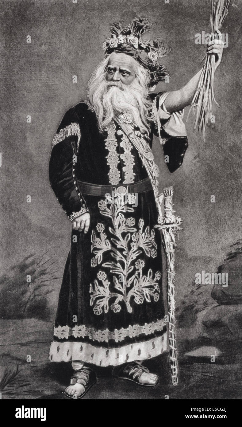Edwin Forrest as King Lear - Act IV - Scene VI, circa 1897 Stock Photo