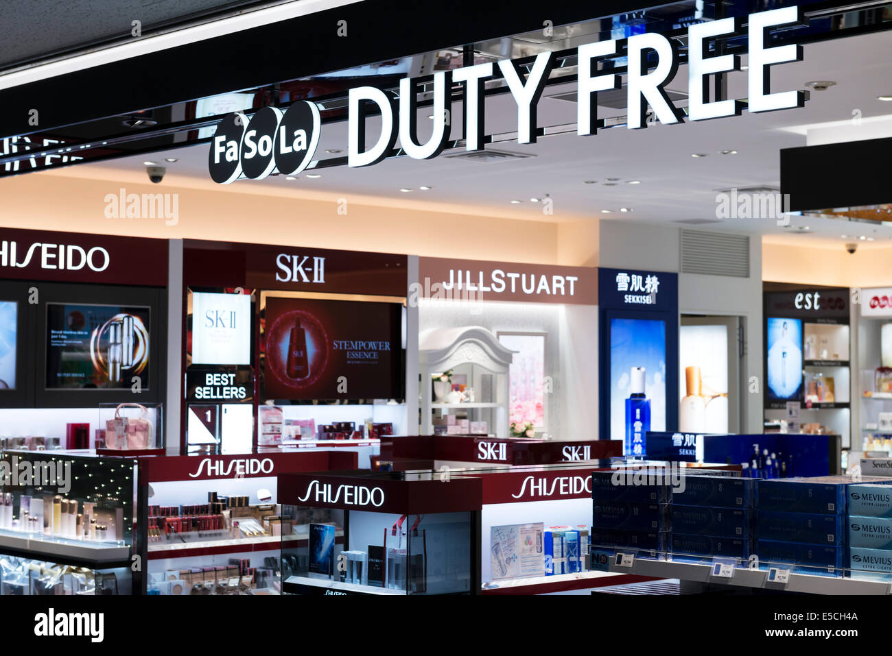 FaSoLa duty-free shop at Narita International airport in Japan Stock Photo