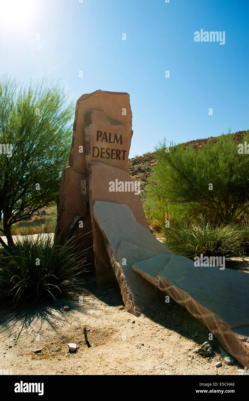 Palm Desert sign California Stock Photo