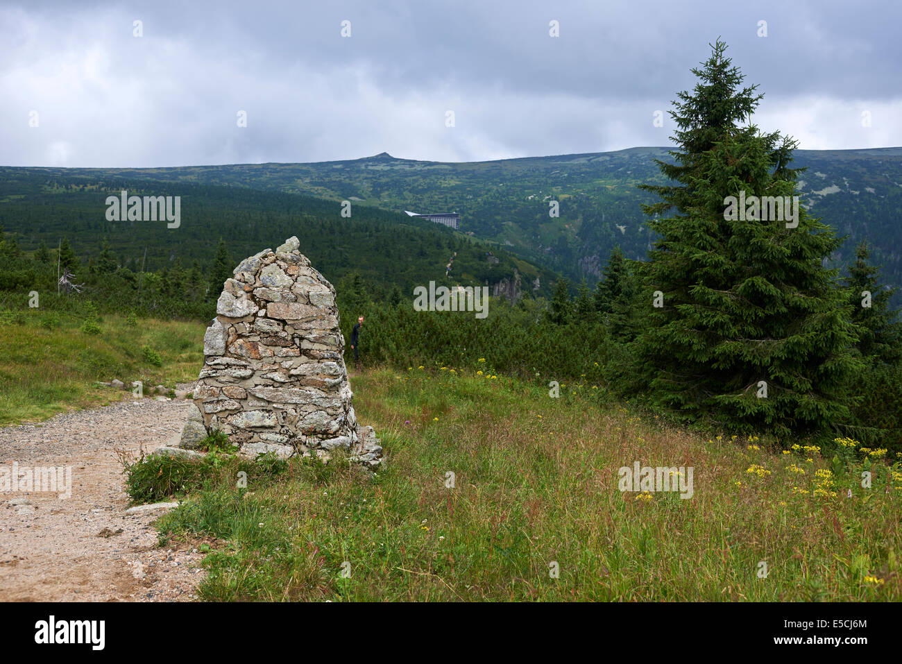 Pancava meadow, Zlate navrsi, Pancava waterfall, Krkonose National Park, Giant Mountains National Park, Czech Republic Stock Photo