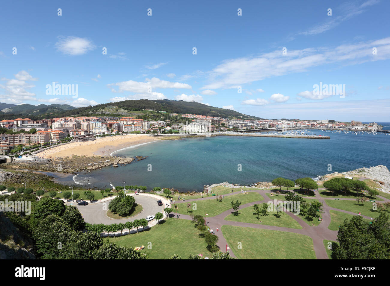 View over Castro Urdiales, Cantabria, Spain Stock Photo