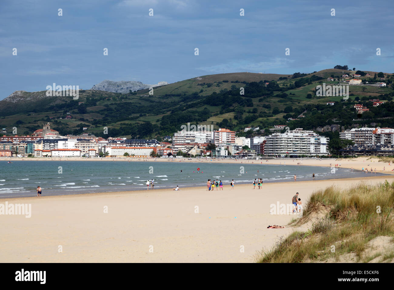 Beach in Laredo, Cantabria, Spain Stock Photo