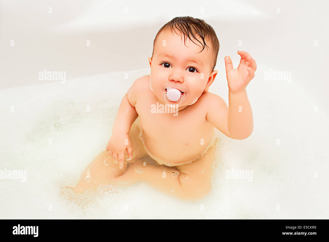baby boy taking in bath Stock Photo Alamy